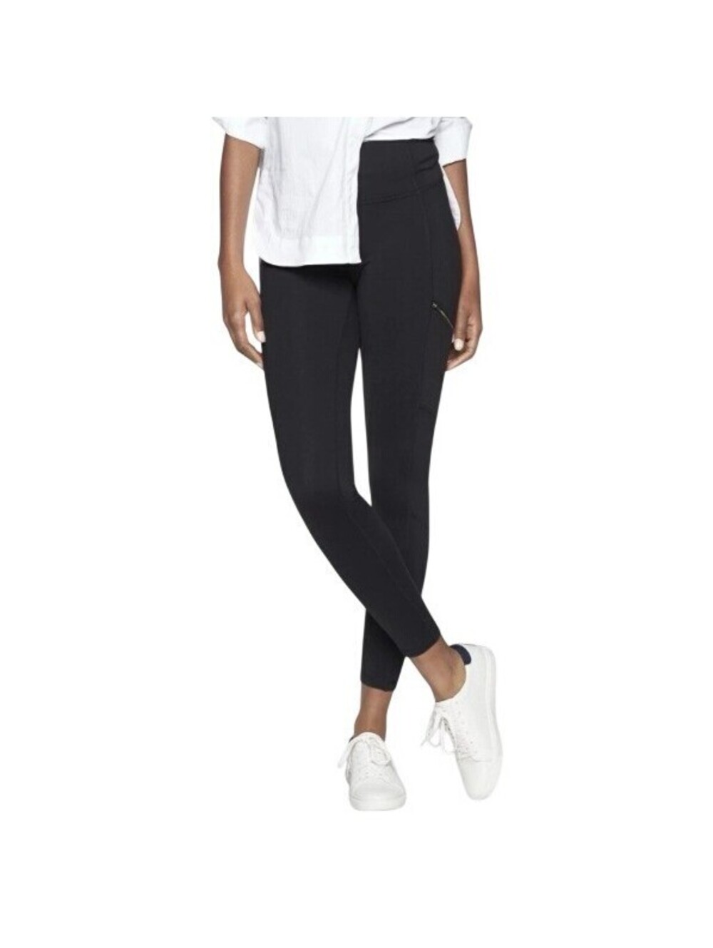 Athleta Women's Black Metro Drifter High Rise Zip Pocket Legging Petite Size XSP